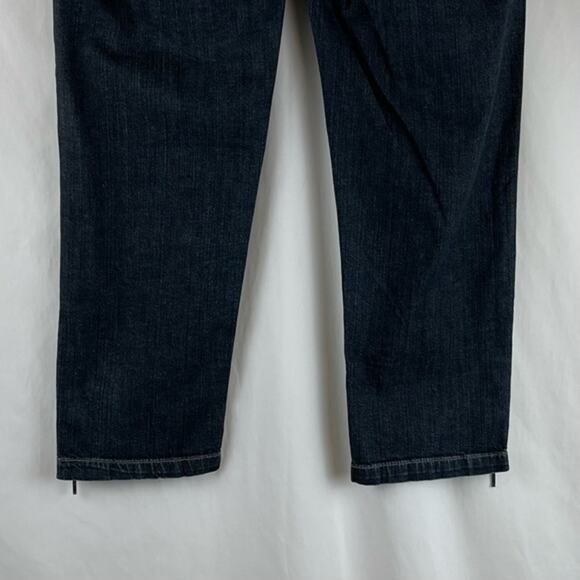 Banana Republic Skinny Leg Dark Wash Crop Boho Jeans Size 6 - Picture 6 of 12